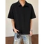 Khâu Nặng Giải Cấu Trúc Vai Trước Áo Sơ Mi Polo Tay Ngắn Nam Mùa Hè Hợp Thời Trang Nam Mỹ Ve Áo Thun Top 1ZCJ