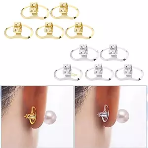 Flgo 10 Miếng Bông Tai Lưng Khóa Bông Tai Phích Cắm Thay Thế Bông Tai Lưng Phụ Kiện Trang Sức Thích Hợp Cho Hoạt Động Ngoài Trời