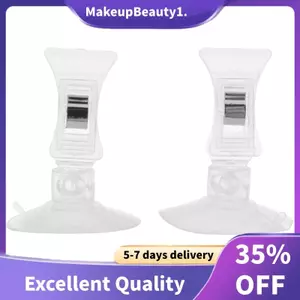 2 Kẹp kẹp cốc hút tường bằng nhựa trong suốt 47mm