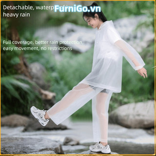 Bộ áo mưa FURNIGO chống gió, thiết kế dễ dàng điều chỉnh, phù hợp cho hoạt động ngoài trời