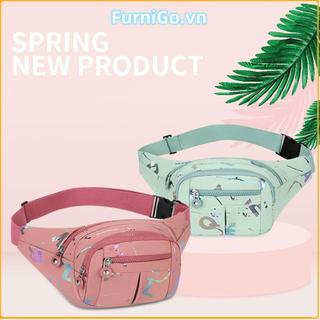 Túi đeo vai ngực FURNIGO, Túi thắt lưng đa chức năng chống nước, Chữ dập nóng Túi xách đeo chéo phong cách Hàn Quốc