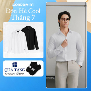 Áo Sơ Mi Vải Nano Nam ICONDENIM Tay Dài Anti-Wrinkle Form Slim SMID0253