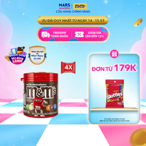 Combo 4 Hũ kẹo Socola M&M's vị sữa 90g