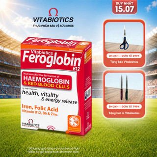 TPBVSK FEROGLOBIN B12 CAPSULES - Bổ Sung Sắt, Hỗ Trợ Tăng Khả Năng Tạo Máu (30 Viên) - Thương Hiệu Vitabiotics