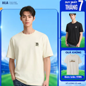 Áo Thun Nam HLA Cổ Tròn Basic - Chất Liệu Cotton Pha Nylon Cao Cấp, Thấm Hút Mồ Hôi