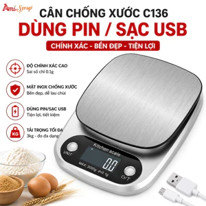 Cân Chống Xước C136 Dùng Pin/ Sạc USB - Mẫu Đẹp, Độ Bền Cao & Hiệu Quả Tuyệt Vời
