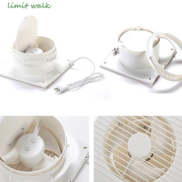 Quạt xả điện LIMIT WALK, Quạt hút tắt tiếng mạnh mẽ, Lưu thông không khí Tiếng ồn thấp Luồng không khí mạnh Quạt thông gió nhà ở bền Sử dụng trong phòng tắm