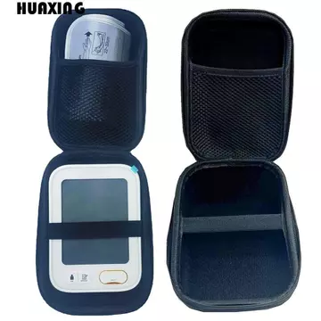 Túi bảo vệ máy đo huyết áp HUAXING, Hộp đựng máy đo huyết áp vỏ cứng hình tam giác, có tay cầm Vỏ cứng thiết kế lưới chống sốc cho máy đo huyết áp