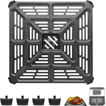 Khay thay thế cho lò chiên không dầu Cuisinart AIR-200 6QT, khay chiên không dầu bằng thép không gỉ, phụ kiện thay thế cho lò chiên không dầu.