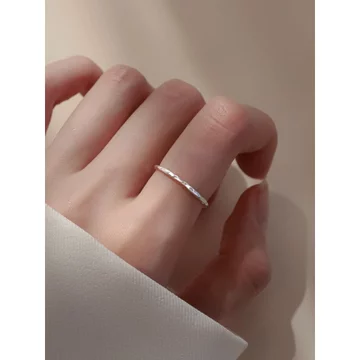 nhẫn bạc nữ thật nhẫn bạc nữ Nhẫn Giấy Kẹo Bạc 925 Nữ Ánh Sáng Sang Trọng Niche Chỉ Số Nhẫn Đồng Bằng Nhẫn Thiết Kế Vòng Đuôi Mùa Hè 2023