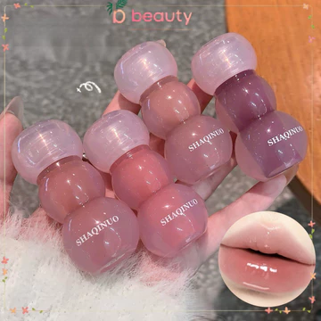 Son bóng nước trong suốt, son bóng gương, dưỡng ẩm, làm đầy môi, son bóng kính