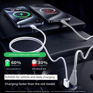 dây sạc type c to lightning dây sạc iphone chính hãng sạc nhanh Jixi Thích Hợp Cho Apple 15 Điện Thoại Di Động iPhone15Pro Max Sạc Nhanh 16 Full Series Cáp Dữ Liệu Bện Màn Hình Chiếu CarPlay Xe Hơi US