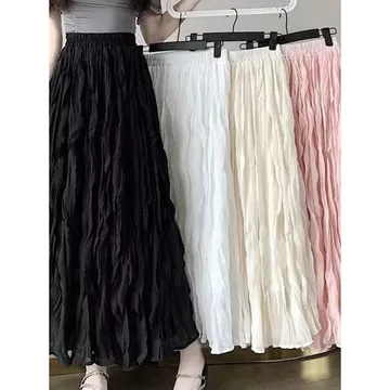 váy chữ a ngắn váy ngắn nữ Váy lưới ren váy xếp ly chân váy chữ a váy dài tiên nữ cạp cao dáng nhỏ xuân thu váy nửa khí chất nữ