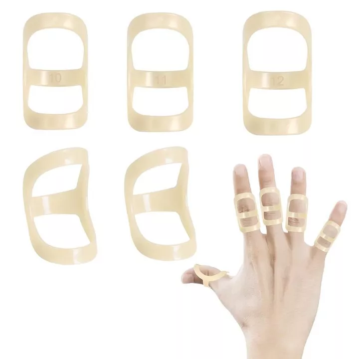 5 Nẹp ngón tay hình bầu dục, Hỗ trợ ngón tay kích hoạt Nẹp ổn định ngón tay cho ngón tay cái giữa hoặc ngón đeo nhẫn, Hỗ trợ kích hoạt / vồ / Viêm khớp / Thẳng (Kích thước 10 / 11 / 12 / 1