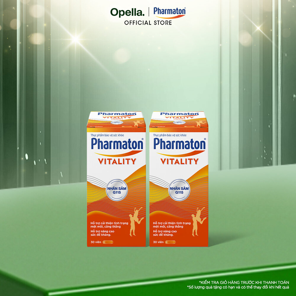 Bộ 2 Lọ Thực Phẩm Bảo Vệ Sức Khỏe Pharmaton Vitality 30 Viên/Lọ