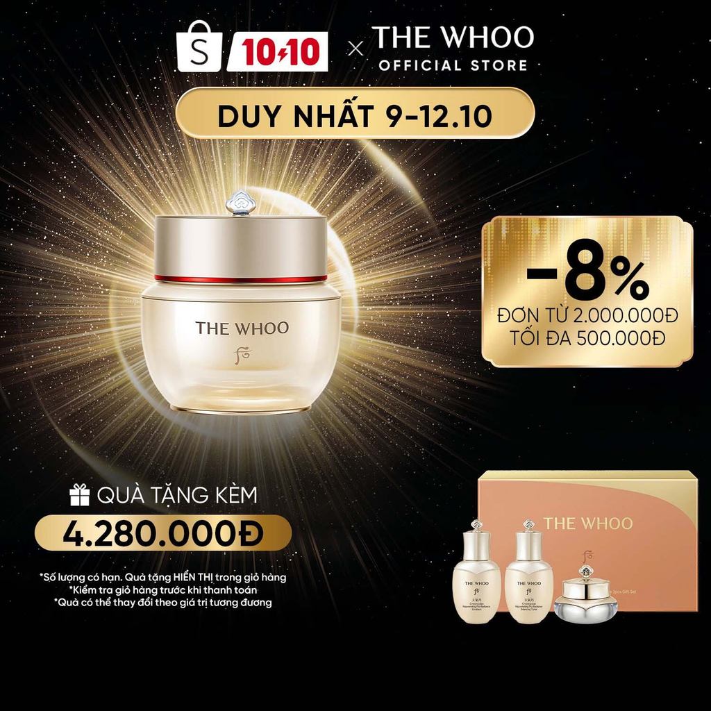 [THE WHOO OFFICIAL] Kem dưỡng tự nhuận tái sinh da The Whoo Bichup Anti-aging Repair Cream 50ml