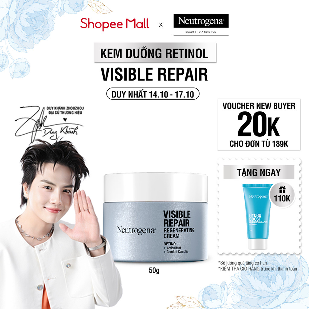 Kem dưỡng Retinol Chống Lão Hóa Giảm Nhăn Neutrogena® Visible Repair Regenerating Cream (50g)