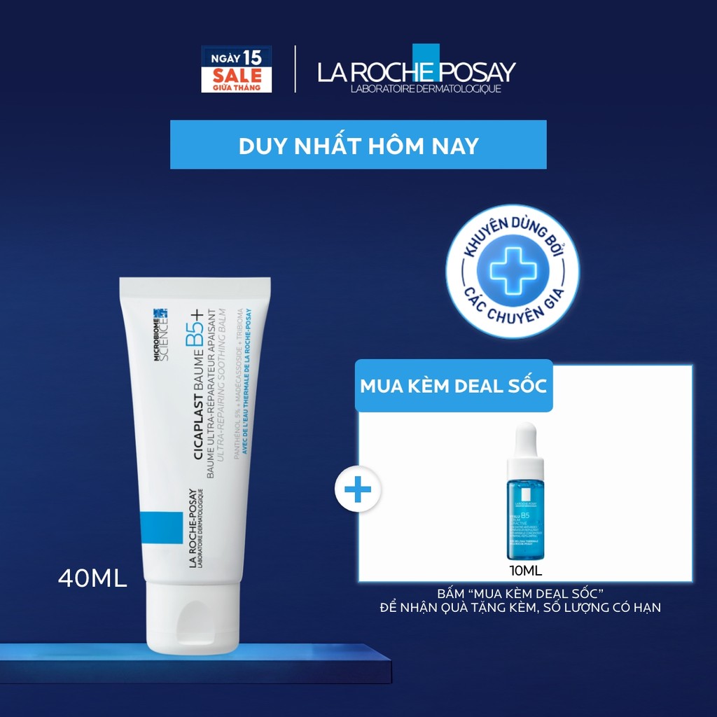 Kem Phục Hồi Đa Năng & Dưỡng Ẩm La Roche-Posay Cicaplast Baume B5+ (40ml) giúp phục hồi da sau 1 lần sử dụng