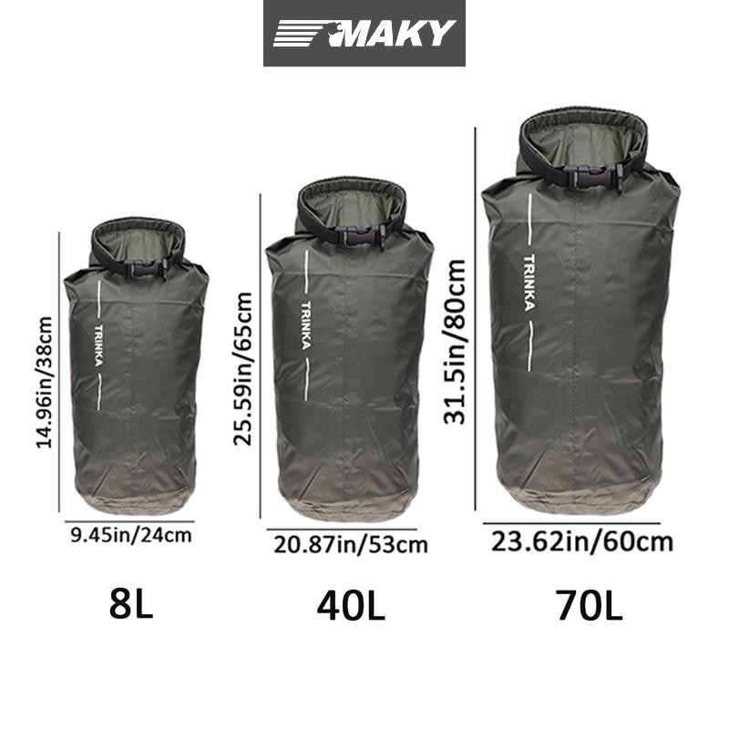 Newwellknownepic 8L 40L 70L Túi đựng đồ chống nước Du lịch ngoài trời Túi đựng cho Boag Kayaking Canoeing Floag Túi đựng khô VN