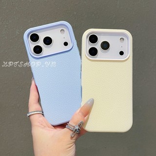 Ốp điện thoại bằng da vải thiều 2 ni 1 cho iPhone 17ProMax 16 15 14 13 12 11 Vỏ bảo vệ chống sốc