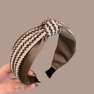 Băng đô viền rộng có thắt nút hai màu