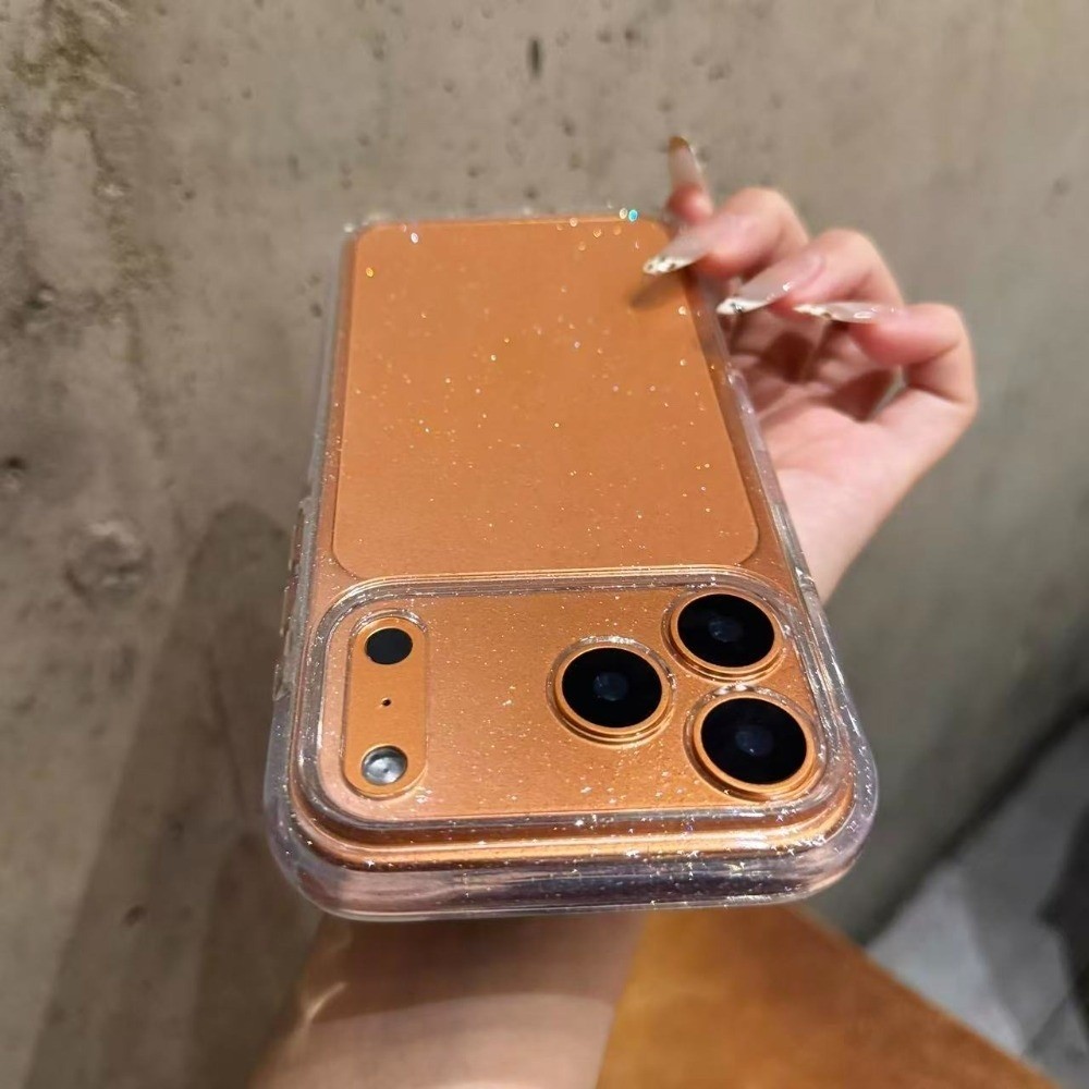 Ốp Điện Thoại Mềm Trong Suốt Lấp Lánh Cho iPhone 17ProMax 17Air 16 15 14 13 Vỏ Bảo Vệ Chống Sốc