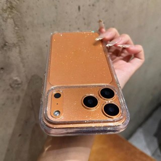 Ốp Điện Thoại Mềm Trong Suốt Lấp Lánh Cho iPhone 17ProMax 17Air 16 15 14 13 Vỏ Bảo Vệ Chống Sốc