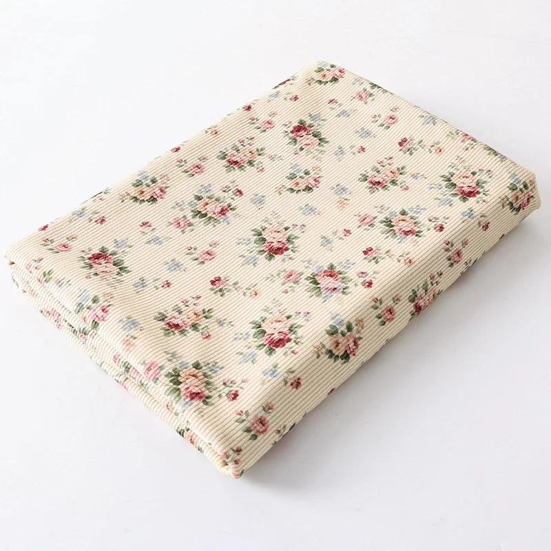 Vải Corduroy Mềm Mịn Họa Tiết Hoa Nhỏ Cho Quần Áo Và Bộ Đồ Ngủ Trẻ Em DIY