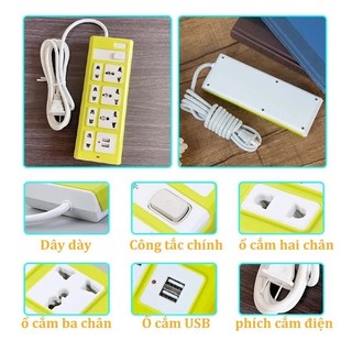 * Mẫu mới * Ổ điện đa năng chống giật có 2 cổng USB - tiện dụng, siêu bền