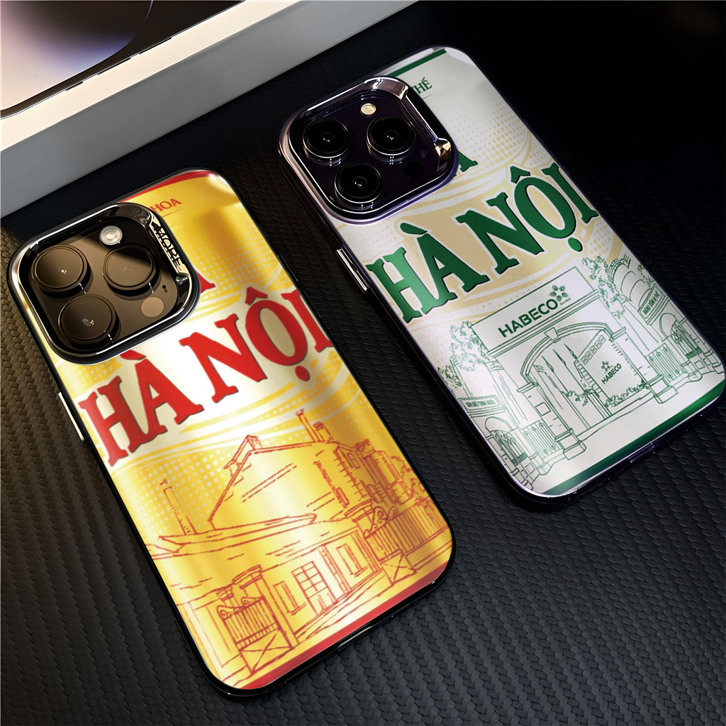 bia Ốp Lưng Cho iPhone 17 Pro Max 16 15 14 XR 13 11 12 Pro Max 8 7 6 6S Plus X Xs Max Se 2020 13 12 11 Mạ Thời Trang Kim Loại Thoáng Mát Sáng Tạo Hợp Thời Trang Thương Hiệu Silicon Mềm