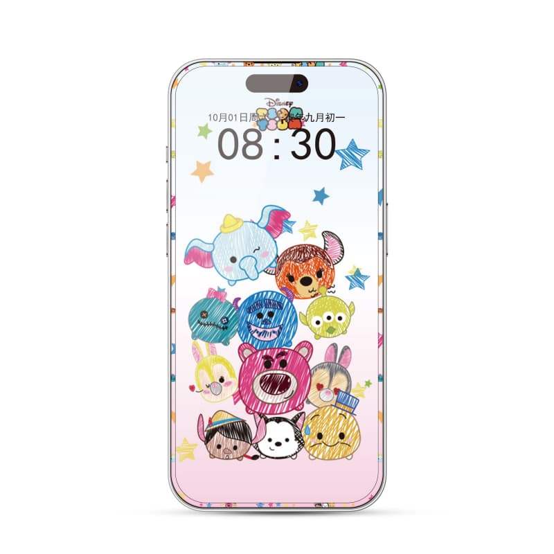 Kính cường lực 3D Phim hoạt hình Kính cường lực bảo vệ toàn diện cho iphone x xs xsmax xr 11 12 13 14 15 16 17 Pro max plus