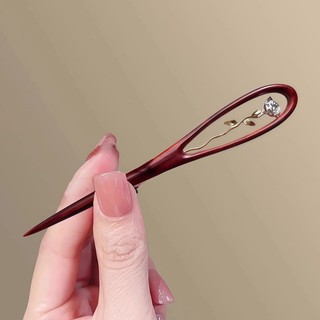 Kẹp Tóc Bằng Gỗ Hoa Hồng Retro Phong Cách Dân Tộc - Phụ Kiện Tóc Chuẩn Nét Cổ Điển