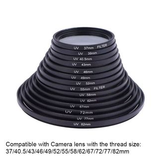 JKDESIGN 1 Ống kính máy ảnh, Bộ lọc kỹ thuật số 37 / 40.5 / 43 / 46 / 49 / 52 / 55 / 58 / 62 / 67 / 72 / 77 / 82mm đa năng, Kính bảo vệ ống kính UV cho máy ảnh DSLR SLR