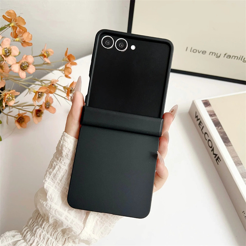 Ốp điện thoại mờ màu kẹo Dopamine cho Samsung Galaxy Z Flip 7 7FE 6 5 Flip 4 3 5G Bản lề bảo vệ mặt sau cứng