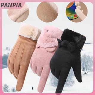Găng Tay Nữ Ấm Áp Thu Đông, Chống Gió, Thêu Màn Hình Cảm Ứng Cho Xe Đạp Ngoài Trời