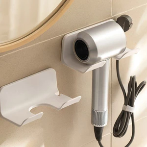 Giá đỡ máy sấy tóc phòng tắm bền chống nước treo tường màu trắng