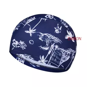 Mũ bơi DARON vải calico co giãn, bảo vệ tai, chống thấm nước, nhanh khô, thoáng khí cho nam nữ
