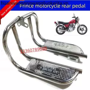 Prince Xe Máy Bàn Đạp Phía Sau Suzuki GN125 HJ125 Sửa Đổi Bàn Đạp Inox Khung Bên Bàn Đạp
