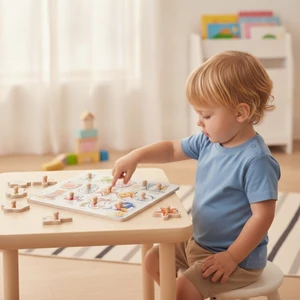 Bảng Xếp Hình Có Núm Đồ Chơi Xếp Hình Peg Bằng Gỗ Cảm Giác Đầy Màu Sắc Sống Động Cho Bé, Lớp Học, Phòng Chơi