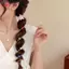 Dây buộc tóc có độ đàn hồi cao khắc ngọc trai MJnmc Thích hợp cho phụ nữ sử dụng hàng ngày và tiệc tùng mới