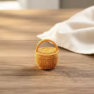 MJnmc Mini Mây Giỏ Nhà Búp Bê DIY Hộp Bảo Quản Người Tổ Chức Mô Phỏng Handmade Khăn Lau Cho Để Bàn Trang Trí Phụ Kiện Mới