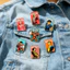 YT4 Bất Khả Chiến Thắng Rudy Robot Hổ Phách Bennett Anime Men Pin Kim Loại Huy Hiệu Vintage Truyện Tranh Huy Hiệu Phụ Kiện