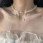 AqToCna Thanh Lịch Sáng Bóng Zircon Bướm Ngọc Trai Mặt Dây Chuyền Choker Nelace Cho Bé Gái Nữ Nữ Có Thể Điều Chỉnh Mới Trang Sức Thời Trang AqToCna
