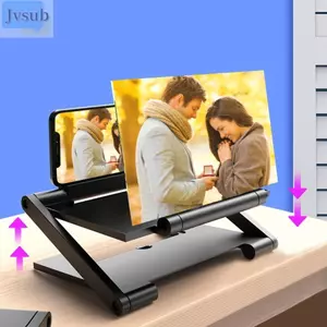 Bộ khuếch đại màn hình điện thoại di động JVSUB, màn hình phóng to Kính lúp điện thoại di động đa chức năng, Kính lúp phóng to màn hình HD gấp
