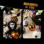 DONOVANQQ 16 Cái / bộ Mặt dây chuyền trang trí Halloween, Mặt dây chuyền bóng treo Halloween vẽ tròn, Nhựa quyến rũ Halloween 6cm Mặt dây chuyền cây trang trí Cây trang trí treo