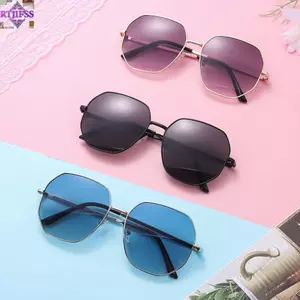 Kính râm lục giác RTJIFSS, Khung kim loại bảo vệ UV400 Sắc thái đa giác, Kính râm hợp thời trang Đi biển / Du lịch / Dạo phố