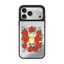 Từ Tính Người Nhỏ Cầm Gương Dâu Cứng Ốp Lưng Điện Thoại IPhone 15 14 13 12 11 17 Pro Max 17 Air 16 Plus Vỏ Chống Sốc