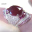 Một thế giới| Lấp Lánh Kẻ Sọc Giả Đá Ruby Nhẫn Đính Hôn Ban Nhạc Nữ Trang Sức