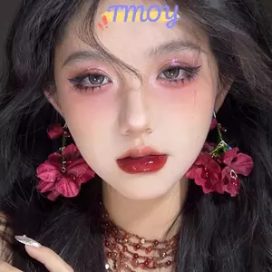 TMOY Lãng Mạn Retro Phóng Đại Hoa Hồng Đỏ Thả Bông Tai Nữ Bầu Không Khí Mô Phỏng Hoa Kỳ Nghỉ Tính Khí Bông Tai TMOY