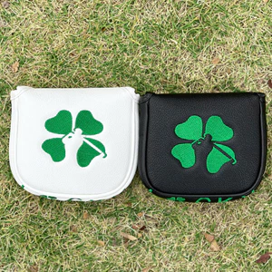 Mới Bốn Lá Cỏ Ba Lá Câu Lạc Bộ Golf Vỏ Bảo Vệ Vuông Hình Bán Nguyệt Nam Châm Đóng Putter Nắp Unisex Đa Năng